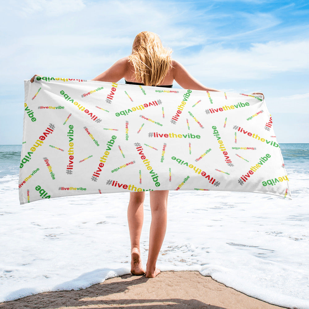 Beach Towel - #LiveTheVibe™ Swatch - White