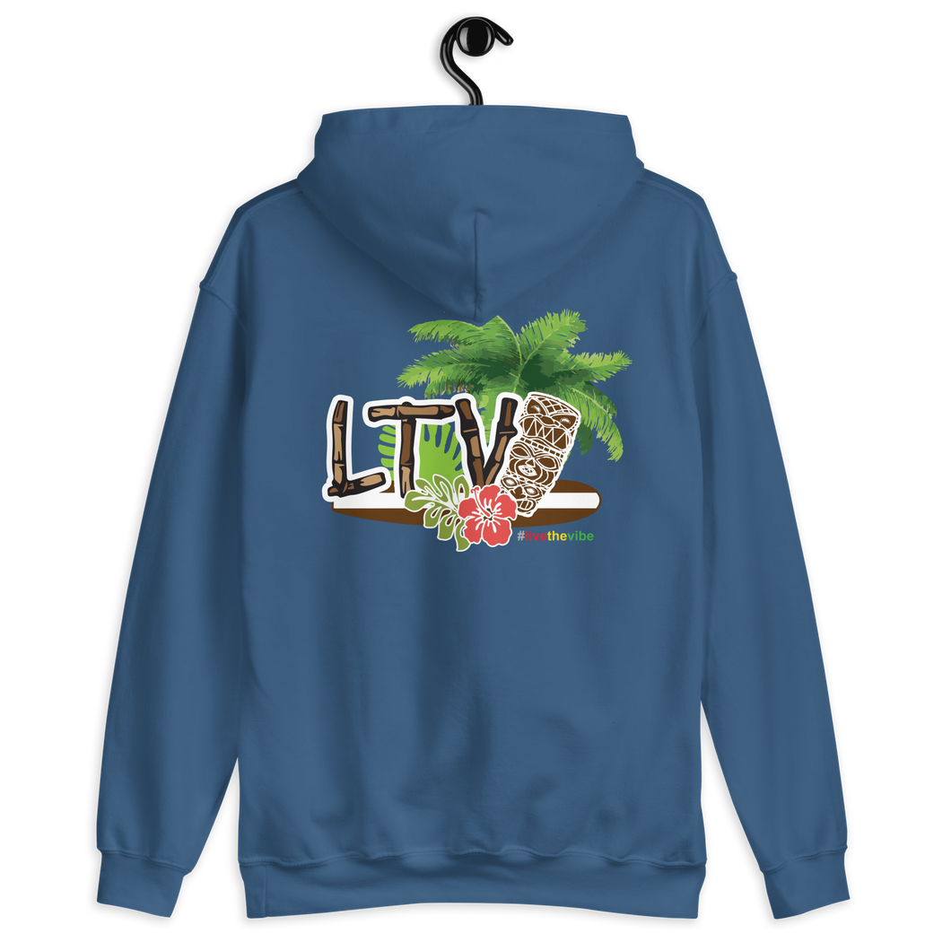 Hoodie_Unisex Pullover - #LiveTheVibe™ Tiki Design