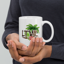 Load image into Gallery viewer, Mug_White Glossy - #LiveTheVibe™ Tiki Design