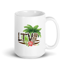 Load image into Gallery viewer, Mug_White Glossy - #LiveTheVibe™ Tiki Design