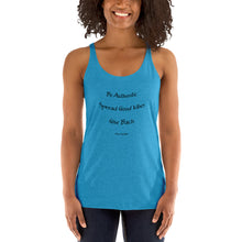 Load image into Gallery viewer, Tank_Women's Racerback - Black Text - Be Authentic, Spread Good Vibes, Give Back #LiveTheVibe™