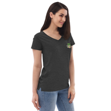 Load image into Gallery viewer, T-Shirt_Women’s Recycled V-Neck - #LiveTheVibe™ Tiki Design
