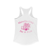 Load image into Gallery viewer, Women&#39;s Racerback Tank - Breast Cancer Awareness #LiveTheVibe™ for a Cure - Tikis &amp; Tatas
