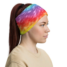 Load image into Gallery viewer, Neck Gaiter - Unisex - #LiveTheVibe™ Rainbow Tie Dye Design
