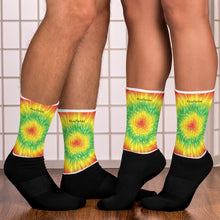 Load image into Gallery viewer, Socks - #LiveTheVibe™ - Rasta Tie Dye Design
