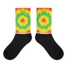 Load image into Gallery viewer, Socks - #LiveTheVibe™ - Rasta Tie Dye Design
