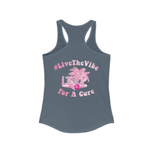 Load image into Gallery viewer, Women&#39;s Racerback Tank - Breast Cancer Awareness #LiveTheVibe™ for a Cure - Tikis &amp; Tatas
