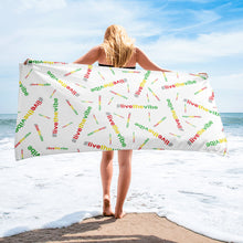 Load image into Gallery viewer, Beach Towel - #LiveTheVibe™ Swatch - White
