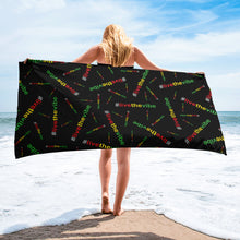 Load image into Gallery viewer, Beach Towel - #LiveTheVibe™ Swatch - Black
