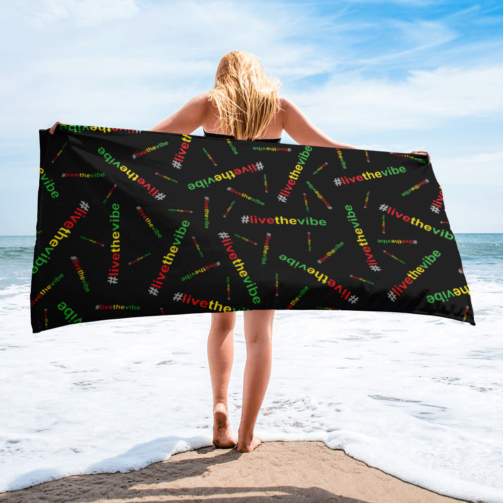 Beach Towel - #LiveTheVibe™ Swatch - Black