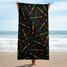 Load image into Gallery viewer, Beach Towel - #LiveTheVibe™ Swatch - Black
