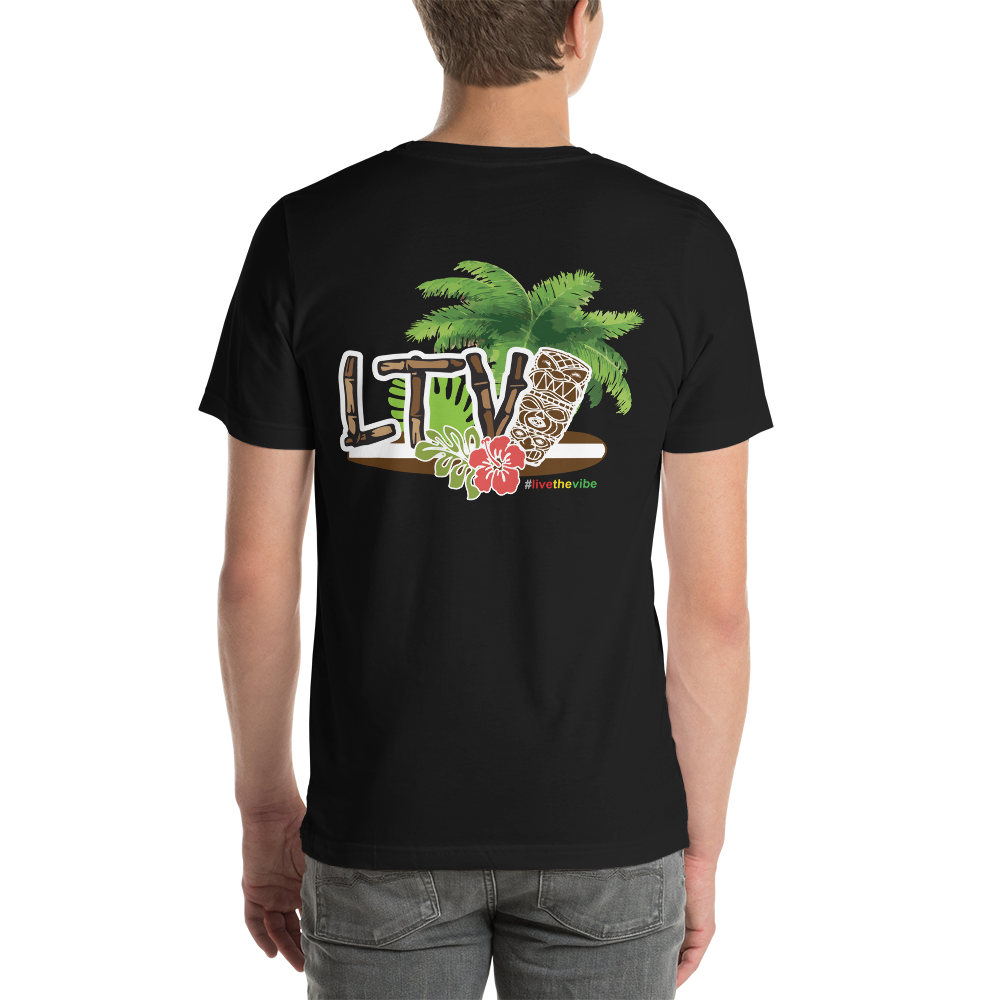 T-Shirt_Short-Sleeve Unisex - #LiveTheVibe™ Original Tiki Design
