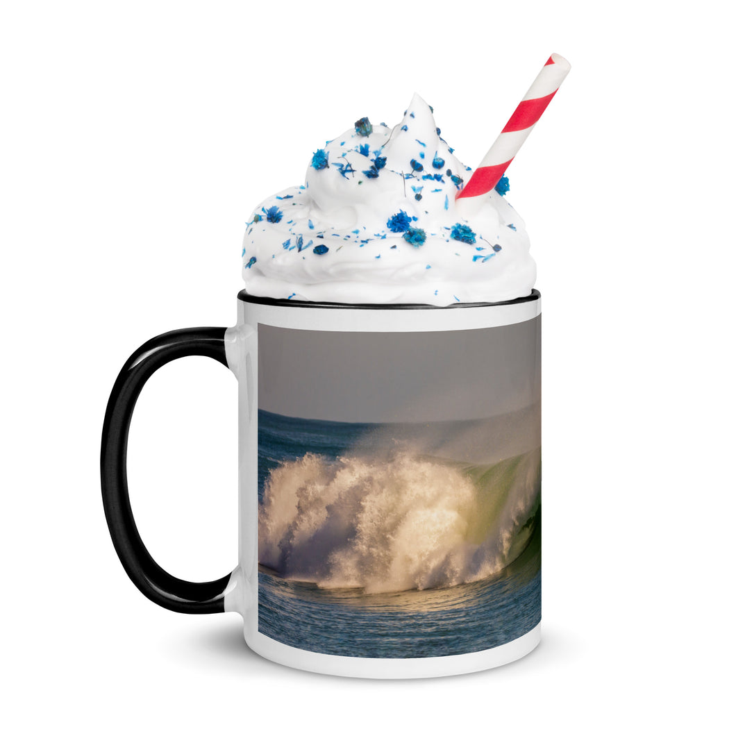 Cocoa Beach Ceramic Mug with pop of color - 