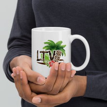 Load image into Gallery viewer, Mug_White Glossy - #LiveTheVibe™ Tiki Design
