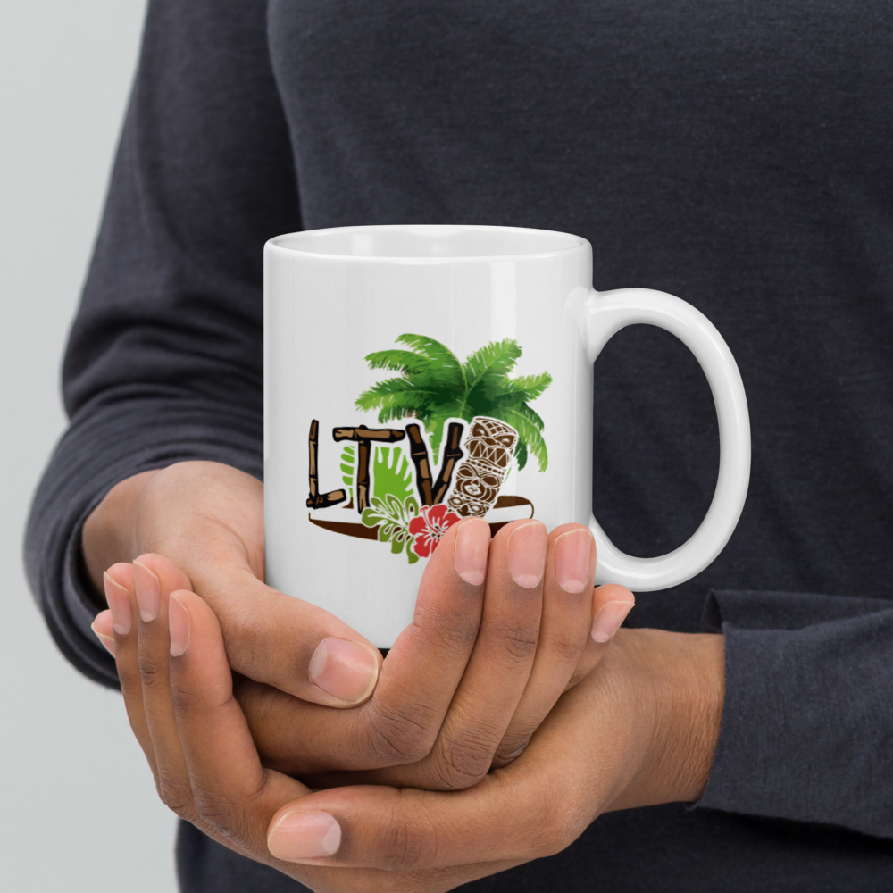 Mug_White Glossy - #LiveTheVibe™ Tiki Design