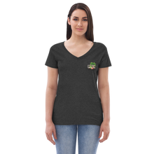 Load image into Gallery viewer, T-Shirt_Women’s Recycled V-Neck - #LiveTheVibe™ Tiki Design
