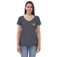 Load image into Gallery viewer, T-Shirt_Women’s Recycled V-Neck - #LiveTheVibe™ Tiki Design
